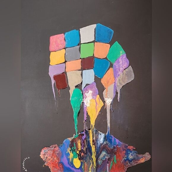 Abstract Colorful Canvas Art - Picture 1 of 4
